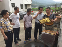 河源市科协邀请养蜂专家到贫困户家中现场指导养蜂技术
